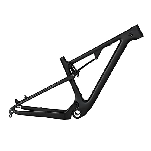 Mountain Bike Frames : Full Suspension Mountain Bike Frame, 120mm Travel Carbon Frame Support 27.5 29 Inch Wheel 42 * 52mm Tapered Headset 12 * 148mm Thru Axle