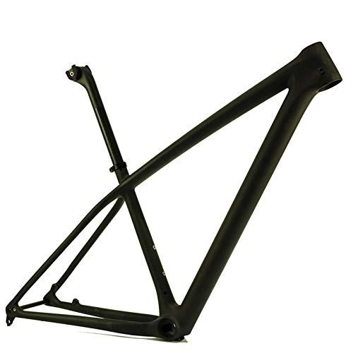 Mountain Bike Frames : GJZhuan Ultra-light Carbon Fiber Frame Bicycle Frame Mountain Bike Frame 29er Carbon Fiber Frame T1100 Frame Riding Equipment (Color : Black)