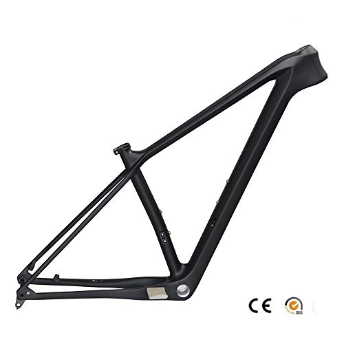 Mountain Bike Frames : GONGJU 2020 New Carbon MTB Frame 29er Carbon Mountain Bike Frame 148 * 12mm BSA Carbon MTB Bicycle Frames 15 / 17 / 19", UD Black Matte, 19inch