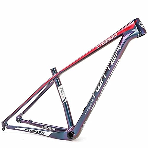 Mountain Bike Frames : HCZS Bike Frames Carbon fiber mountain bike frame Internal routing Off-road competition Quick release frame Bicycle Accessories 15 / 17in(Size:27.5x17in)
