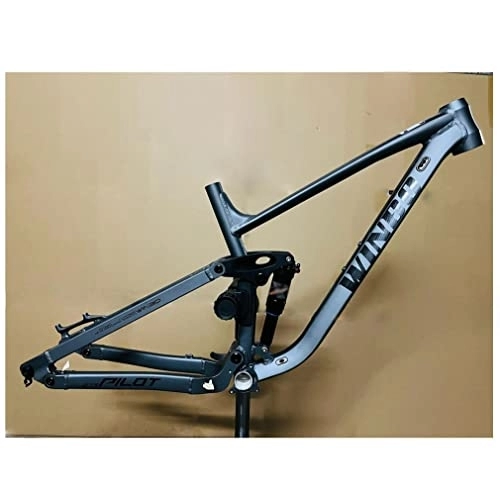 Mountain Bike Frames : HerfsT Full Suspension MTB Frame 26er 27.5er 29er Mountain Bike Frame 17'' / 18'' Travel 147mm XC / AM / DH Enduro Downhill Frame 12x148mm Thru Axle Boost (Color : Dark Grey, Size : 26 * 17'')