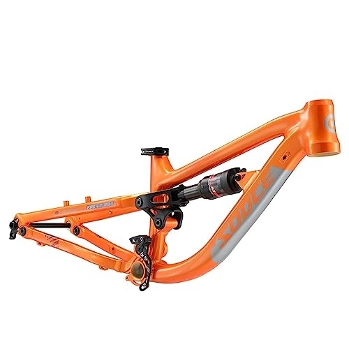 Mountain Bike Frames : HIMALO 20er Mountain Bike Frame 255mm Aluminum Alloy Suspension Frame 148mm Boost Thru Axle Frame Disc Brake Soft Tail MTB Frame With Rear Shocks (Color : Orange, Size : 20er*255mm)