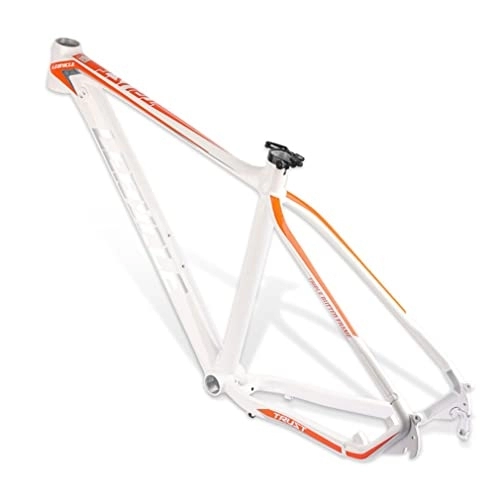 Mountain Bike Frames : HIMALO 26 / 27.5 / 29er Hardtail Mountain Bike Frame Aluminum Alloy Disc Brake MTB Frame QR 135mm 16'' / 18'' Internal Routing Rigid Frame XC / AM (Color : White, Size : 29x16'')