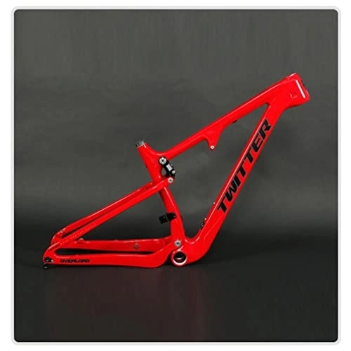 Mountain Bike Frames : HIMALO 27.5 / 29er Trail Mountain Bike Frame 15'' / 17'' / 19'' / 21'' Travel 120mm Suspension Carbon Fiber MTB Frame Disc Brake Boost Thru Axle 12x148mm XC / AM / DH (Color : Red, Size : 15'')