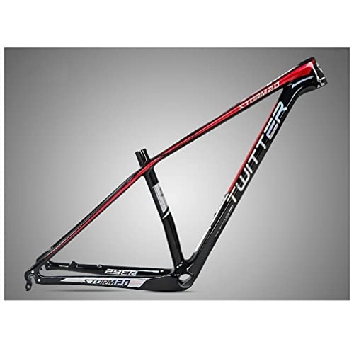 Mountain Bike Frames : HIMALO 27.5er 29er Mountain Bike Frame 15'' / 17'' / 19'' XC Hardtail MTB Carbon Fiber Frame QR 135mm Disc Brake Frame Internal Routing (Color : Black B, Size : 27.5 * 17'')