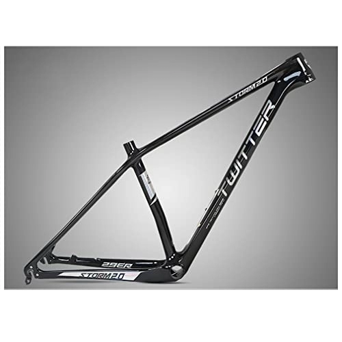 Mountain Bike Frames : HIMALO 27.5er 29er Mountain Bike Frame 15'' / 17'' / 19'' XC Hardtail MTB Carbon Fiber Frame QR 135mm Disc Brake Frame Internal Routing (Color : Black, Size : 27.5 * 17'')