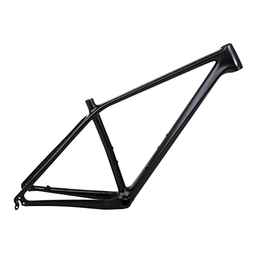 Mountain Bike Frames : HIMALO 27.5er 29er Mountain Bike Frame Carbon Fiber Hardtail MTB Frame 15'' / 17'' / 19'' QR 135mm Disc Brake Frame Routing Internal XC AM (Color : Matte black, Size : 29 * 17'')
