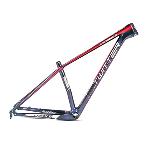 Mountain Bike Frames : HIMALO 27.5er 29er Mountain Bike Frame Carbon Fiber MTB Disc Brake Frame 15'' / 17'' / 19'' Hardtail Frame QR 135mm Internal Routing XC / AM (Size : 29 * 19'')