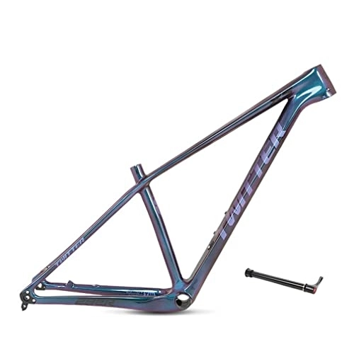 Mountain Bike Frames : HIMALO 27.5er 29er MTB Carbon Fiber Frame 15'' 17'' 19'' Disc Brake Hardtail Mountain Bike Frame XC Internal Routing 12x142mm Thru Axle Frame (Color : Blauw, Size : 29 * 17'')