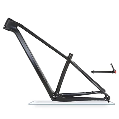 Mountain Bike Frames : HIMALO 27.5er 29er MTB Frame Carbon Fiber Hardtail Mountain Bike Frame 15'' / 17'' / 19'' 12 * 142 / 148mm Thru Axle Frame Disc Brake Internal Routing XC AM (Color : 29 * 17'' Matte black)
