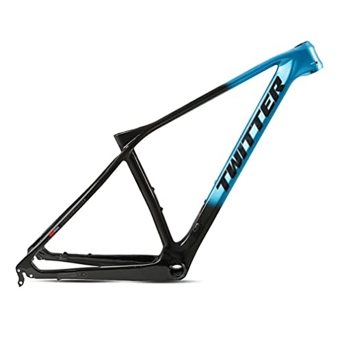Mountain Bike Frames : HIMALO 27.5er 29er MTB Frame Carbon Fiber Hardtail Mountain Bike Frame 15'' / 17'' / 19'' Disc Brake Frame QR 135mm XC AM Internal Routing (Color : Blauw, Size : 27.5 * 15'')