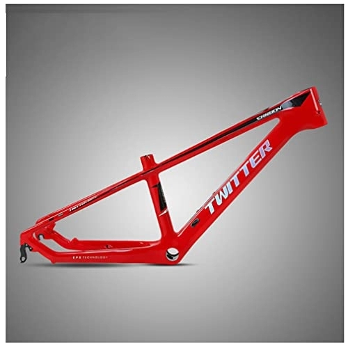Mountain Bike Frames : HIMALO Carbon Fiber BMX Frame 20er 10.5'' MTB Frame Disc Brake Internal Routing Frame QR 135mm Boys Girls Bike Frame (Color : Red 20 * 10.5'')