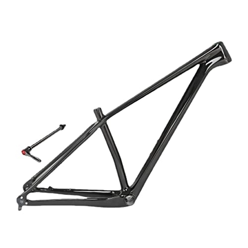 Mountain Bike Frames : HIMALO Carbon Fiber Mountain Bike Frame 27.5er 29er XC AM Hardtail MTB Frame 15'' / 17'' / 19'' 12 * 142mm Thru Axle Frame Disc Brake Routing Internal (Color : Glossy black, Size : 27.5 * 17'')