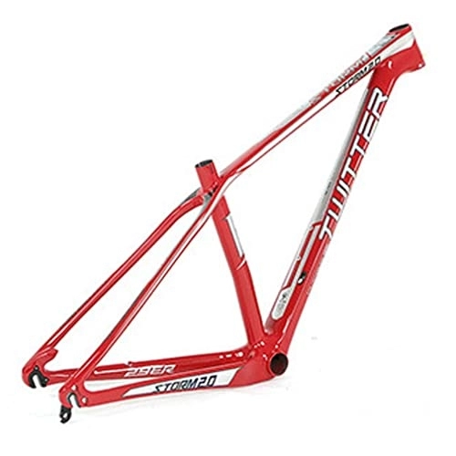 Mountain Bike Frames : HIMALO Carbon Fiber Mountain Bike Frame 27.5er 29er XC Hardtail MTB Frame 15'' / 17'' / 19'' Disc Brake Frame Internal Routing QR 135mm Red (Size : 29 * 15'')