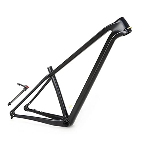 Mountain Bike Frames : HIMALO Carbon Fiber MTB Frame 27.5er 29er Hardtail Mountain Bike Frame 15'' / 17'' / 19'' Disc Brake Frame Thru Axle 12 * 142 / 148mm XC AM Internal Routing (Color : Matte black, Size : 17'')