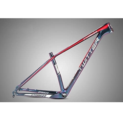 Mountain Bike Frames : HIMALO Carbon Fiber MTB Frame 27.5er 29er Mountain Bike Frame 15'' / 17'' / 19'' XC Hardtail Frame Disc Brake Internal Routing QR 135mm (Color : Red, Size : 27.5 * 15'')