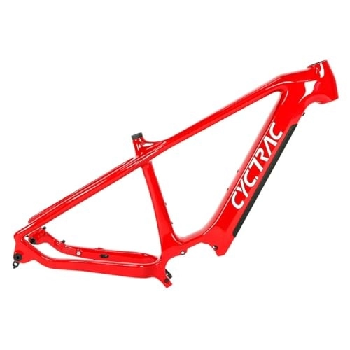 Mountain Bike Frames : HIMALO Carbon Fibre Enduro MTB Frame 27.5er 29er E-bike Frame 17'' / 19'' Boost 12 * 148mm Thru Axle Electric Bike Frame Internal Battery Box For Mid Drive Motor (Color : Red, Size : 27.5 * 19'')