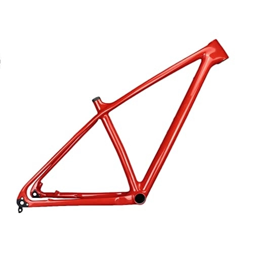 Mountain Bike Frames : HIMALO Carbon Hardtail Mountain Bike Frame 27.5er 29er Disc Brake MTB Frame 15'' 17'' 19'' Internal Routing Frame Thru Axle 12x142mm (Color : Red, Size : 29 * 15'')
