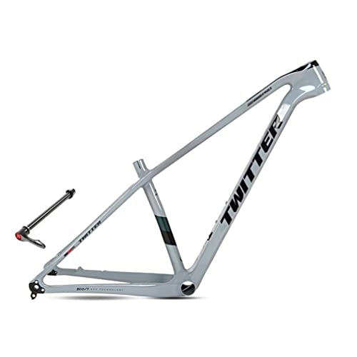 Mountain Bike Frames : HIMALO Carbon Hardtail Mountain Bike Frame 27.5er 29er Disc Brake MTB Frame 15'' / 17'' / 19'' XC Internal Routing Frame Thru Axle 12 * 148mm Boost (Color : Light gray, Size : 15'')