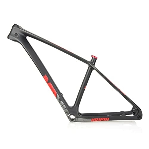 Mountain Bike Frames : HIMALO Carbon Mountain Bike Frame 27.5er Hardtail MTB Frame XC 15'' / 17'' / 19'' Disc Brake Frame Thru Axle 12x142mm Internal Routing (Color : Red, Size : 27.5 * 15'')
