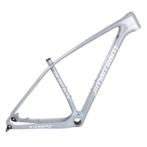 Mountain Bike Frames : HIMALO Carbon MTB Frame 27.5er 29er Hardtail Mountain Bike Frame 15'' 17'' 19'' Disc Brake Bicycle Frame Thru Axle 12x142mm Internal Routing (Color : Light gray, Size : 27.5 * 15'')