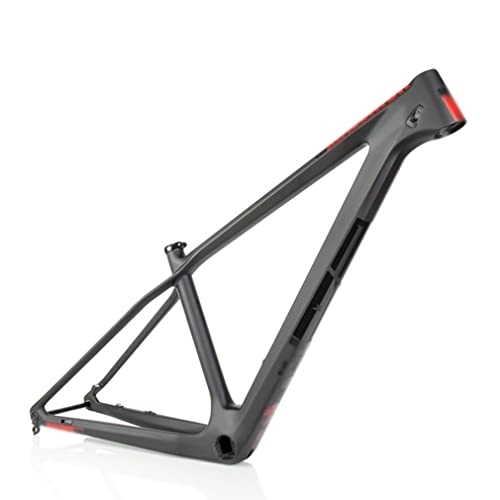 Mountain Bike Frames : HIMALO Carbon MTB Frame 27.5er Hardtail Mountain Bike Frame Thru Axle 12x142mm Disc Brake Frame 15'' / 17'' / 19'' Internal Routing (Color : Red, Size : 27.5 * 17'')