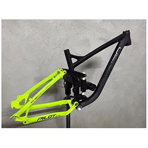 Mountain Bike Frames : HIMALO MTB Frame 26er 27.5er Mountain Bike Suspension Frame 17'' Disc Brake Aluminium Alloy Frame QR 135mm Travel 120mm DH / XC / AM (Color : Black, Size : 27.5 * 17'')