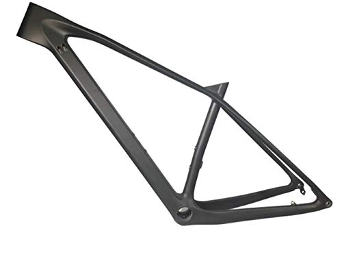 Mountain Bike Frames : HNXCBH Bicycle frameset Carbon Fiber Boost Frame Outdoor Mountain Bike Accessories Mtb Bike Frame 148 * 12 Maximum Tire 2.35 (Color : All black no logo, Size : 29er 15 inch BSA)
