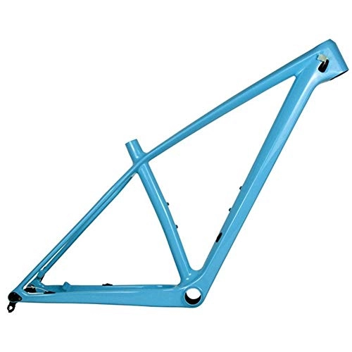 Mountain Bike Frames : HNXCBH Bicycle frameset Carbon Mountain Bike Frame 148 * 12mm Carbon MTB Bicycle Frame 31.6mm Seatpost 15 / 17 / 19" (Color : Sky Blue Color, Size : 15inch Glossy)
