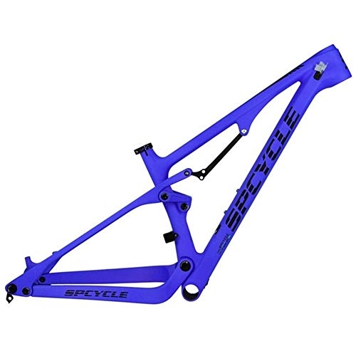 Mountain Bike Frames : HNXCBH Bicycle frameset MTB Frame Carbon Mountain Bike Frame 148 * 12mm Bicycle Frame 27.5 (Color : Blue Color, Size : 27.5er 17.5in Glossy)