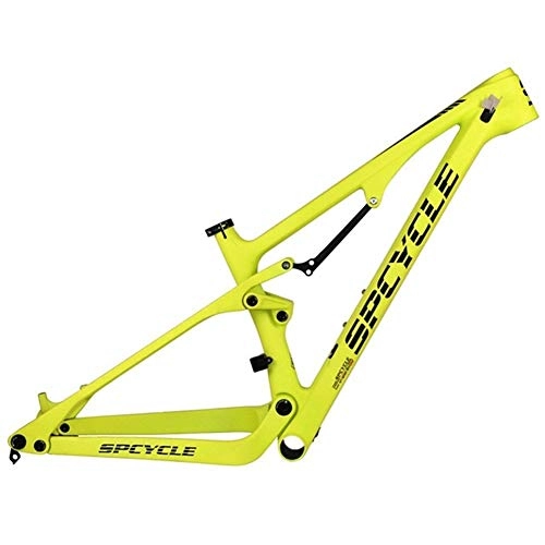 Mountain Bike Frames : HNXCBH Bicycle frameset MTB Frame Carbon Mountain Bike Frame 148 * 12mm Bicycle Frame 27.5 (Color : Yellow Color, Size : 27.5er 15.5in Matte)
