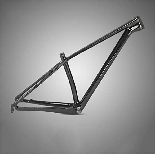 Mountain Bike Frames : Hrsein Ultralight carbon fiber mountain frame, 29-inch all-black matte EPS off-road XC-level frame, can be fitted with front pull and front dial, 29 inches * 19 inches