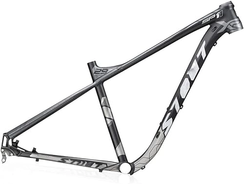 Mountain Bike Frames : InLiMa 29er Frame XC Hardtail Mountain Bike Frame 17'' Aluminum Alloy Disc Brake Rigid Frame 135mm QR 12 * 142mm Thru Axle Interchangeable (Color : Schwarz, Size : 29 * 17'')