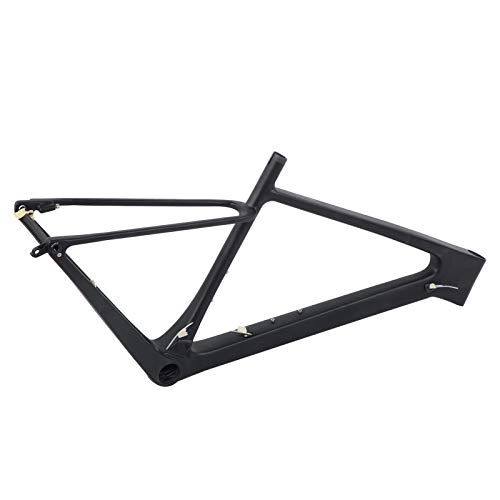 Mountain Bike Frames : Keenso Bike Frame and Fork Set, 17.5in / 19in Carbon Fiber Bike Frame Kit Mountain Bike Front Fork Frame with Seatpost Clip, Tube Shaft & Tail Hook(17inch) Bicycles and Spare Parts