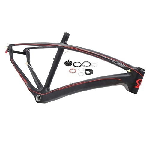 Mountain Bike Frames : Keenso Bike Frame and Fork Set, 27.5ER X 17.5in Carbon Fiber Bike Frame Kit Mountain Bike Frame and Fork Bicycle Front Fork Frame with Headset and Seatpost Clip Bicycles and Spare Parts