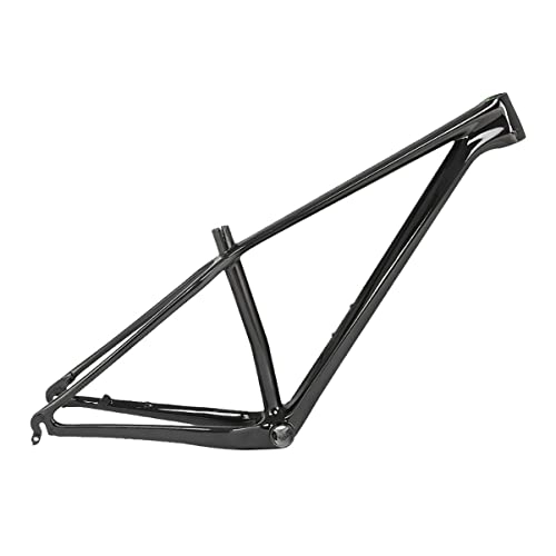 Mountain Bike Frames : KLWEKJSD 15.5'' / 17'' / 19'' Mountain Bike Frame 27.5er 29er Carbon Fiber MTB Frame Disc Brake Quick Release 9x135MM Internal Routing (Color : Glossy black, Size : 27.5X19in)