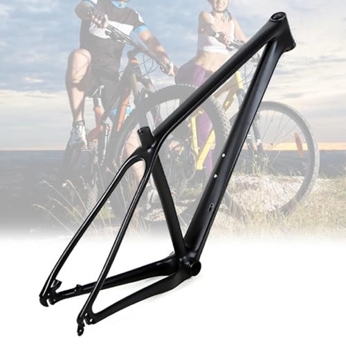 Mountain Bike Frames : KLWEKJSD 27.5er 29er Carbon Fiber MTB XC Frame 15'' / 17'' / 19'' Mountain Bike Frame Disc Brake Quick Release 135X9mm Routing Internal (Color : Black A, Size : 29X15IN)