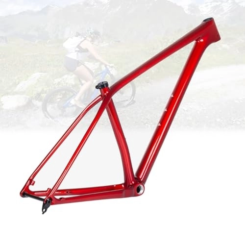 Mountain Bike Frames : KLWEKJSD 29er Carbon Fiber Mountain Bike Frame Disc Brake Thru Axle 12x148mm MTB Frame BSA73mm Routing Internal (Color : Red, Size : 29er S)