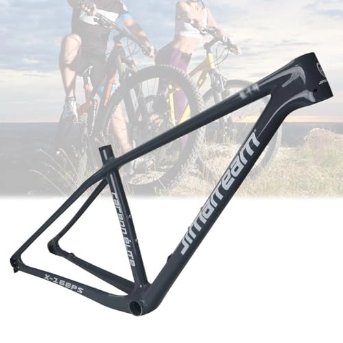 Mountain Bike Frames : KLWEKJSD Carbon Fiber 27.5 / 29er Mountain Bike Frame 15'' / 17'' / 19'' Hardtail MTB Frame Thru Axle 12x142mm Disc Brake Frame Routing Internal (Color : Gray A, Size : 27.5x15'')