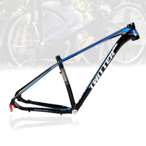 Mountain Bike Frames : KLWEKJSD MTB Frame 27.5er / 29er Mountain Bike Frame 17'' Aluminum Alloy Disc Brake BSA68 Bicycle Frame Routing Internal 9x135mm Quick Release Axle (Color : Blue, Size : 17x29in)