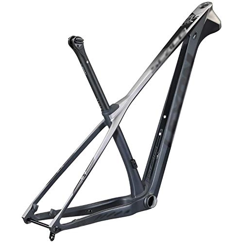 Mountain Bike Frames : KQBAM Bike Frameset, Carbon Mtb Frame 29Er Mountain Bike Carbon Frame 148 * 12Mm Mtb Carbon Frames Size 15 / 17 / 19 Inches