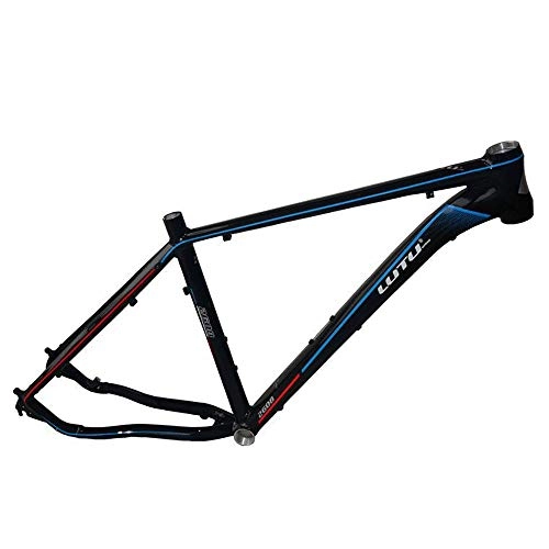 Mountain Bike Frames : KYEEY Bicycle Frame Set Ultralight Aluminum Alloy Frame 26 Inch Black Mountain Bike Frame Bicycle Frame Black Bicycle Accessories (Color : Black, Size : One size)