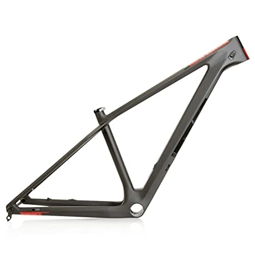 Mountain Bike Frames : LAVSENA 27.5er MTB Frame Carbon Fibre Disc Brake Hardtail Mountain Bike Frame 15'' / 17'' / 19'' Bicycle Frame Thru Axle 12x142mm Internal Routing (Color : Red, Size : 15'')