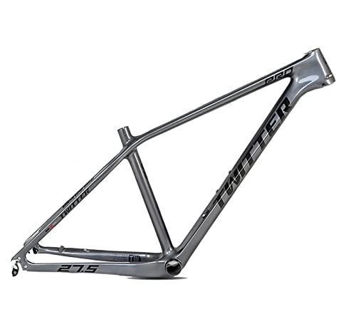 Mountain Bike Frames : Leodun 27.5 Inch Carbon Fiber Mountain Bike Bicycle Frame Men Trekking Disc Disc Brake Rh 27.5 * 15" / 17" Black Silver, 27.5 * 15 inch