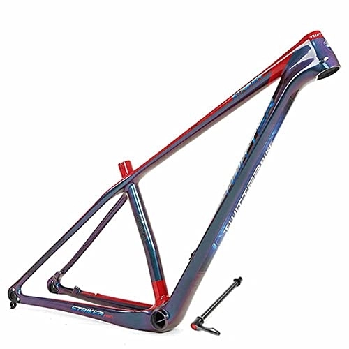 Mountain Bike Frames : LJHBC Bike Frames Barrel shaft Carbon fiber mountain bike frame Lightweight variable speed bicycle Mountain bike frame Off-road Color changing paint 15 inch / 17 inch / 19 inch(Size:27.5x17in)