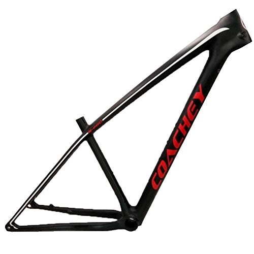 Mountain Bike Frames : LJHBC Bike Frames T1000 Carbon fiber mountain bike frame 27.5 / 29ER Competitive racing frame (Size : 27.5erx17in)