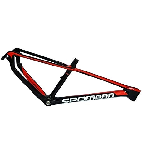 Mountain Bike Frames : LJHBC Bike Frames T800 carbon fiber MTB Mountain bike frame 27.5ER, 142x12mm and 135x10mm compatible (Color : Red, Size : 27erx17in)