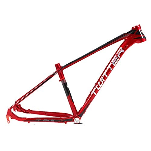 Mountain Bike Frames : MAIKONG Aluminum alloy Mountain Bike Frame 15.5 / 17 / 19-Inch Glossy Unibody External Cable Routing AL7005 Ultralight MTB 27.5-Inch BB68, Red, 17