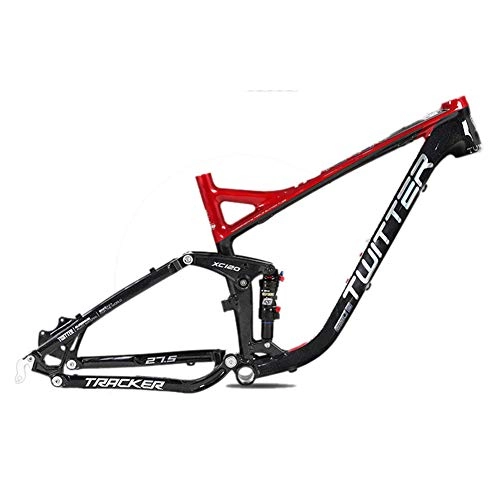 Mountain Bike Frames : MAIKONG Aluminum alloy Suspension Mountain Bicycle Frame Soft tail frame AM with shock absorber Lightweight MTB Frame 27.5 MTB Bicycle Frame Internal Cable Routing XC off-road level, Red, 19