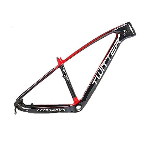 Mountain Bike Frames : MAIKONG Carbon Fiber Mountain Bike Frame Racing Bicycle Frame BSA68 Unibody internal Cable Routing T800 Ultralight matte / glossy paint Suitable for mountain competitions, XC off-road, 1, 17.5